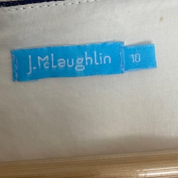 J. McLaughlin Striped Sleeveless Ruffle Dress 10 - Picture 2 of 5